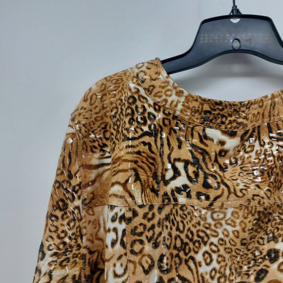 Ruby Rd Animal Print Blazer Jacket Women's Plus Size 24 - Picture 14 of 15